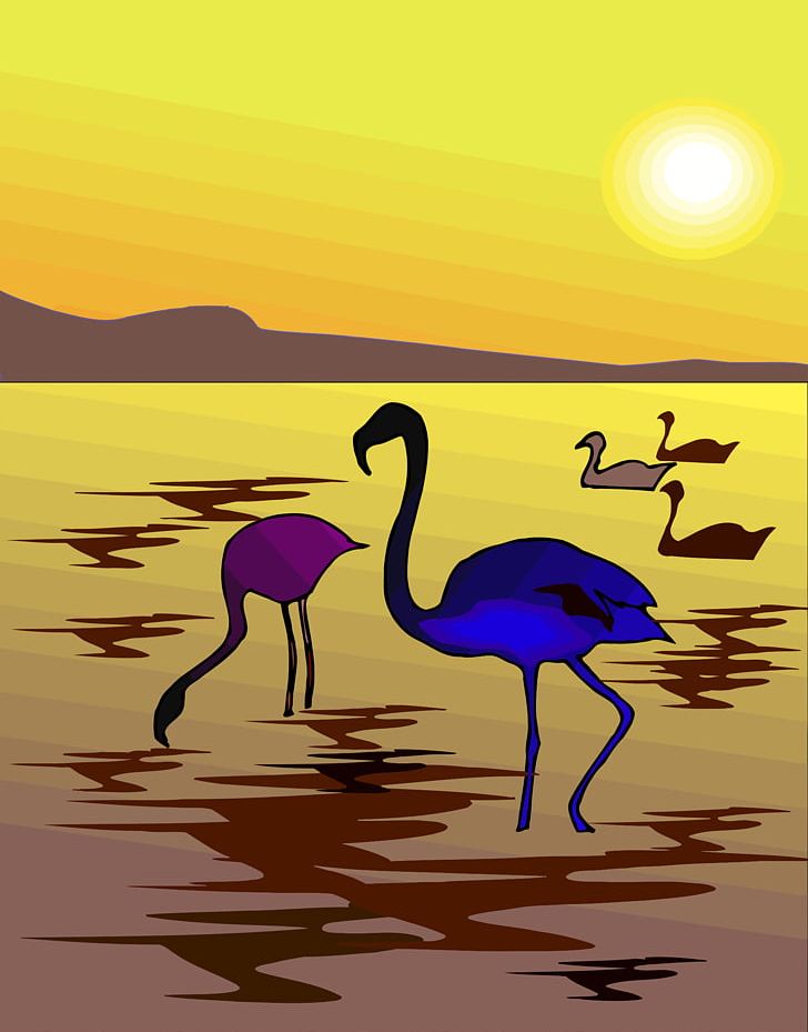 Desktop Sunset Flamingo PNG, Clipart, Animals, Art, Beak, Bird, Computer Wallpaper Free PNG Download