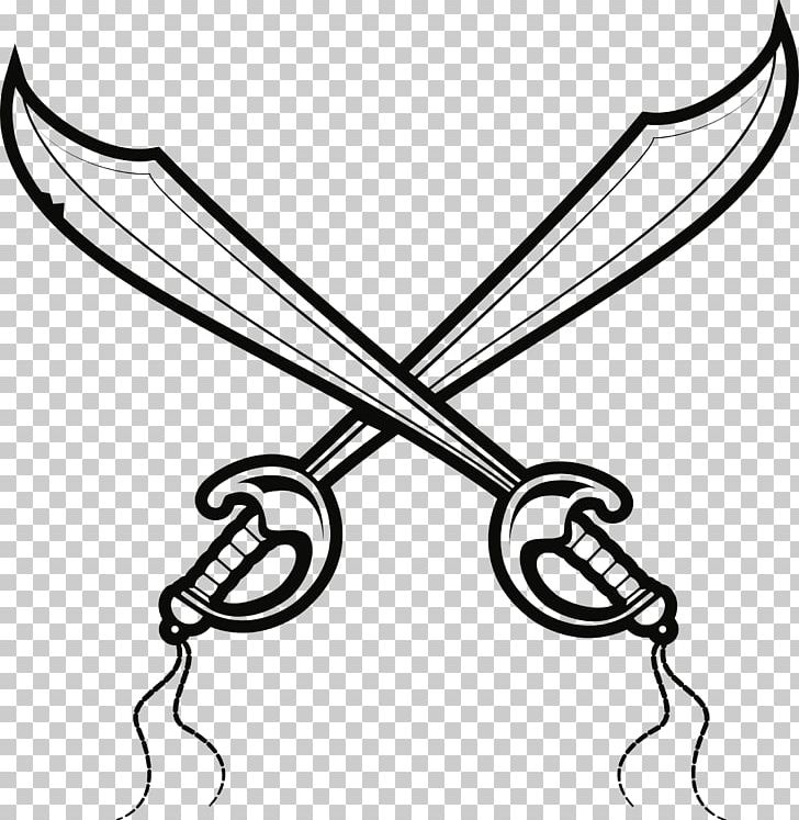 Cutlass Drawing Sword Piracy PNG, Clipart, Angle, Artwork, Black And White, Cold Weapon, Cutlass Free PNG Download