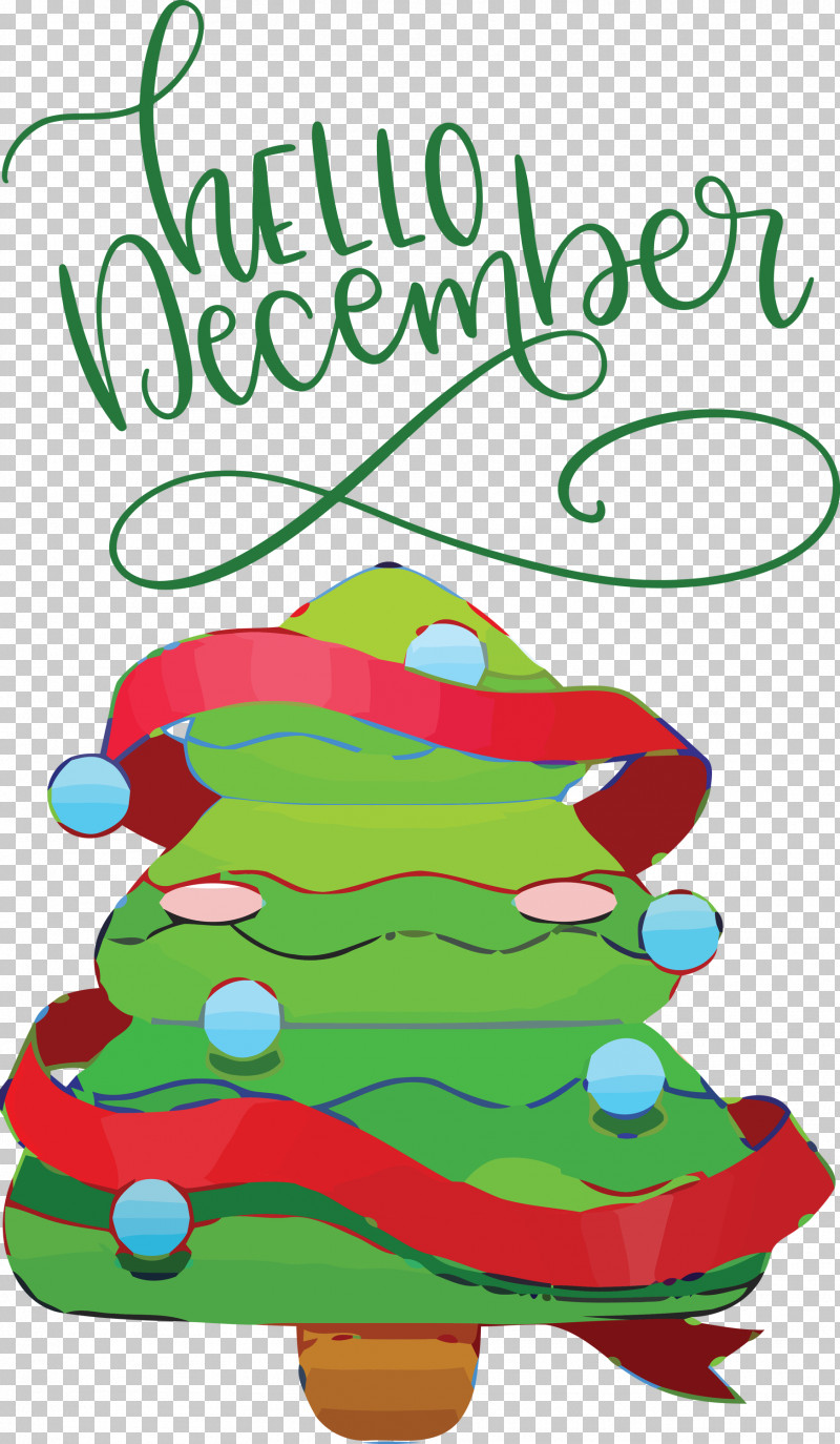 Hello December Winter PNG, Clipart, Animation, Cartoon, Christmas Day, Christmas Tree, Drawing Free PNG Download
