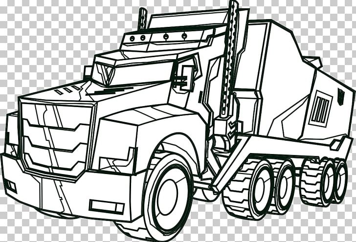 Optimus Prime Bonecrusher Drawing Line Art PNG, Clipart, Angle, Automotive Design, Black And White, Car, Color Free PNG Download