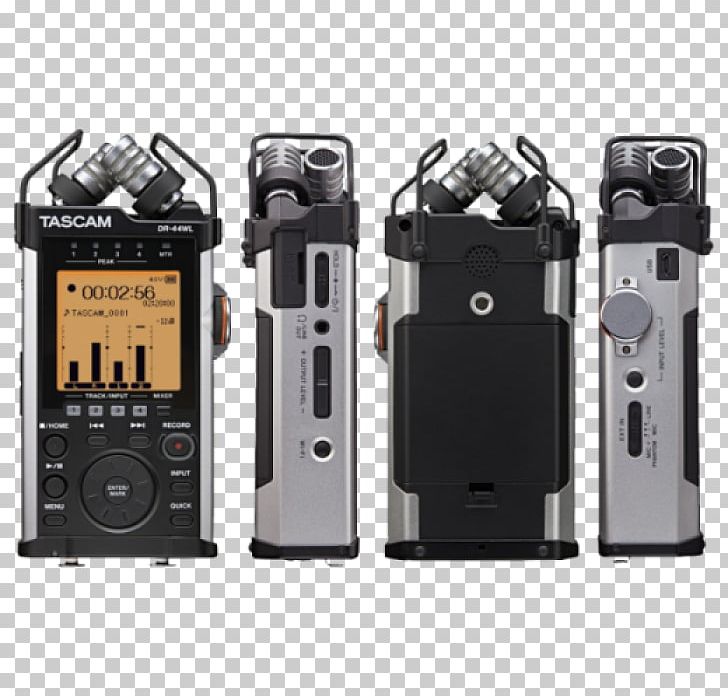 Microphone Digital Audio Tascam DR-44WL Sound Recording And Reproduction PNG, Clipart, Audio, Camera Accessory, Cameras Optics, Digital Audio, Electronics Free PNG Download