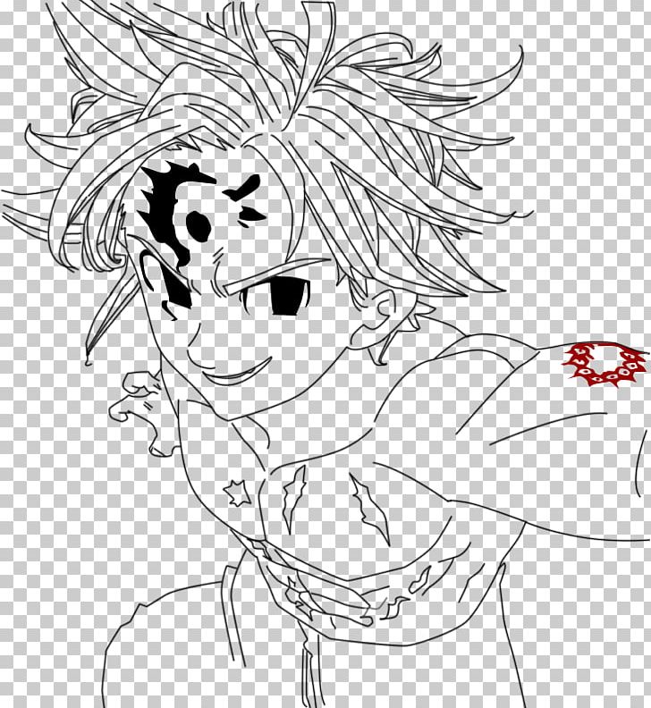 The Seven Deadly Sins Drawing Meliodas Sir Gowther PNG, Clipart, Anime, Artwork, Black, Black And White, Chibi Free PNG Download