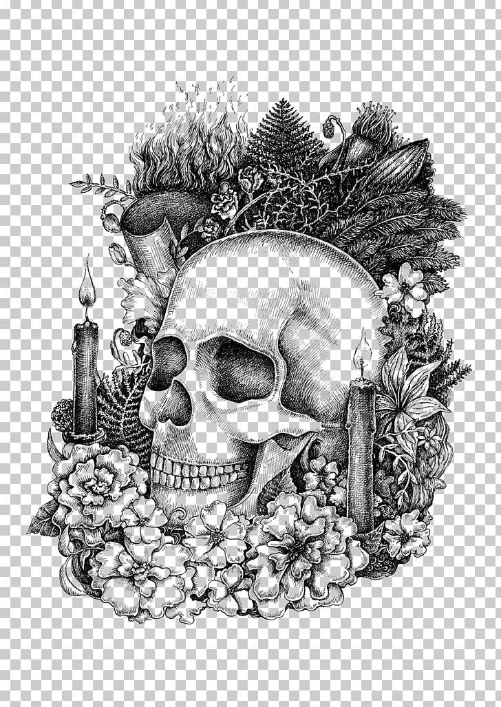 Drawing Memento Mori Art PNG, Clipart, Art, Artist, Black And White, Bone, Candle Free PNG Download