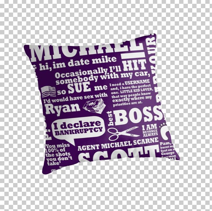 Throw Pillows Cushion Font Product PNG, Clipart, Cushion, Michael Scott, Purple, Text, Throw Pillow Free PNG Download