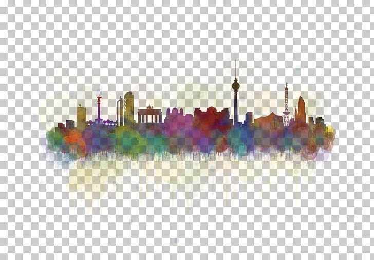 Berlin Skyline Watercolor Painting Cityscape PNG, Clipart, Architecture, Art, Berlin, City, Cityscape Free PNG Download