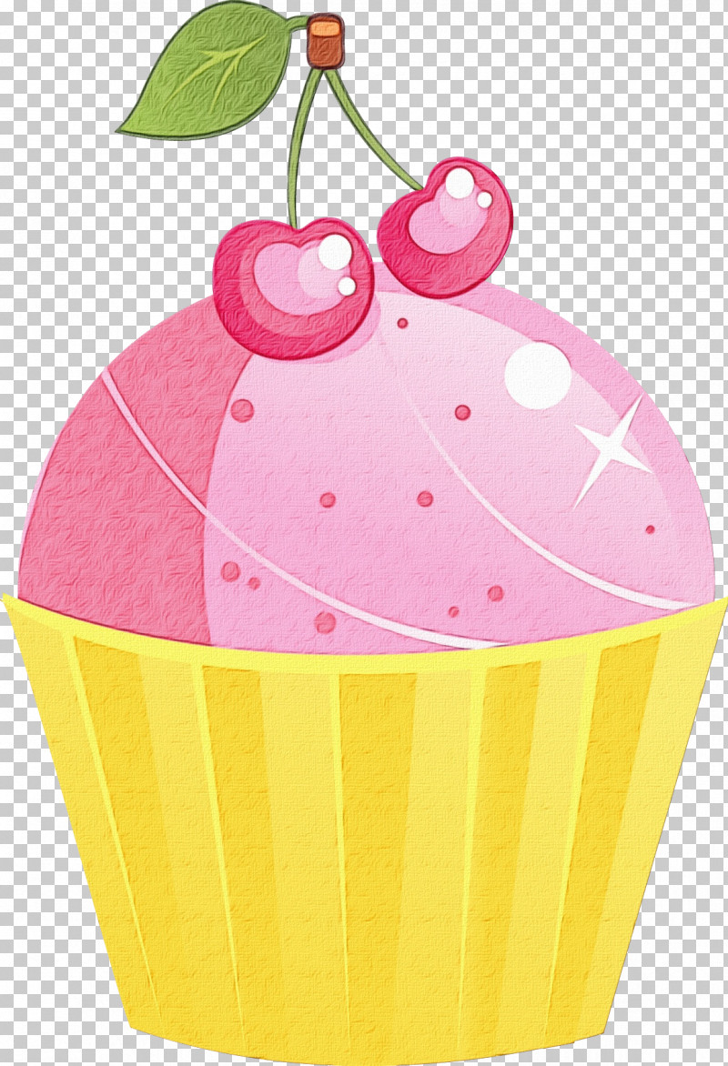 Pink Cherry Food Dessert Frozen Dessert PNG, Clipart, Baking Cup, Cake, Cherry, Cupcake, Dessert Free PNG Download