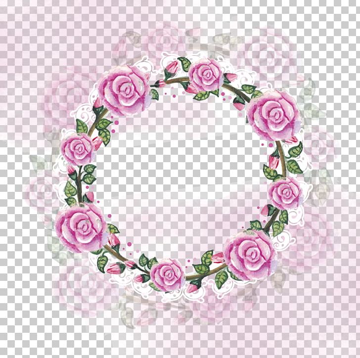 Watercolor Painting Wreath PNG, Clipart, Art, Border Frame, Borders, Certificate Border, Floral Border Free PNG Download