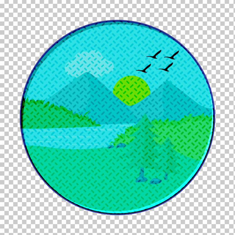 Landscapes Icon Mountain Icon River Icon PNG, Clipart, Aqua, Circle, Green, Landscapes Icon, Line Free PNG Download