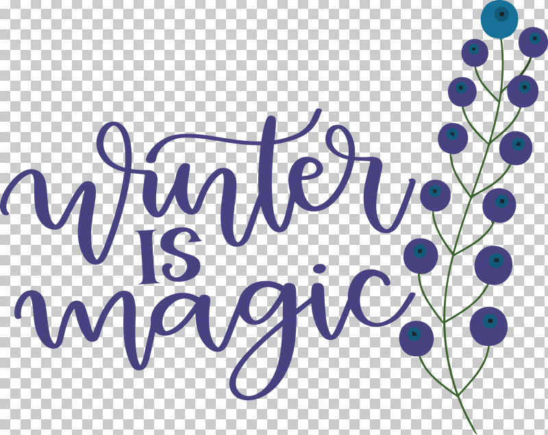 Winter Is Magic Hello Winter Winter PNG, Clipart, Branching, Calligraphy, Cobalt, Cobalt Blue, Flower Free PNG Download