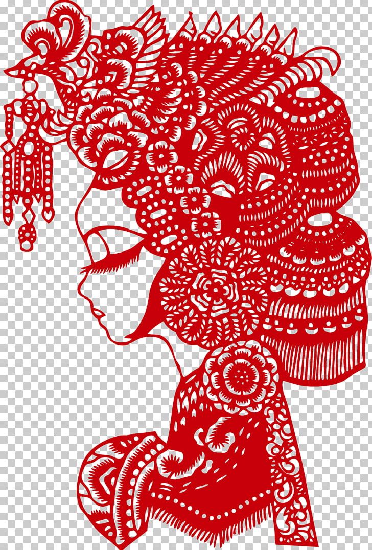 China Papercutting Chinese Paper Cutting Illustration PNG, Clipart, Animals, Art, Baby Girl, Black And White, Chinese Style Free PNG Download