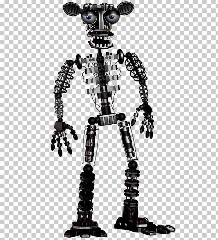Five Nights At Freddy's 2 Endoskeleton Terminator Robot PNG, Clipart, Black And White, Drawing, Endoskeleton, Fantasy, Figurine Free PNG Download
