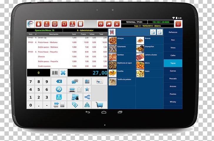 Tablet Computers Point Of Sale Android Handheld Devices Payment Terminal PNG, Clipart, Android, Apk, Client, Communication, Display Device Free PNG Download