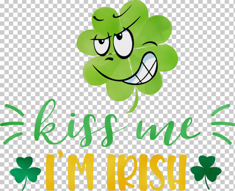 Logo Leaf Cartoon Smiley Symbol PNG, Clipart, Cartoon, Green, Happiness, Irish, Kiss Me Free PNG Download
