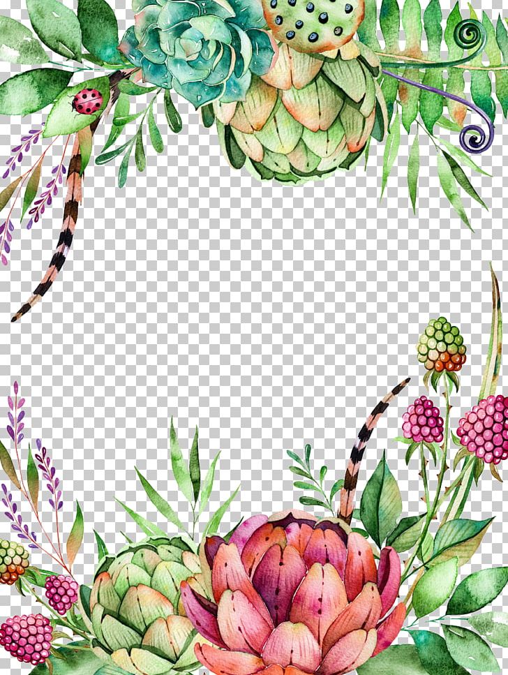 Succulent Plant Flower Watercolor Painting Cactaceae Branch PNG, Clipart, Flower Arranging, Flowering Plant, Food Drinks, Frame, Fruit Free PNG Download