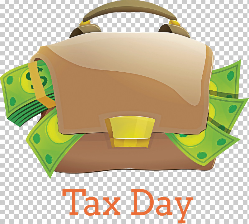 Tax Day PNG, Clipart, Bag, Green, Handbag, Tax Day, Yellow Free PNG Download