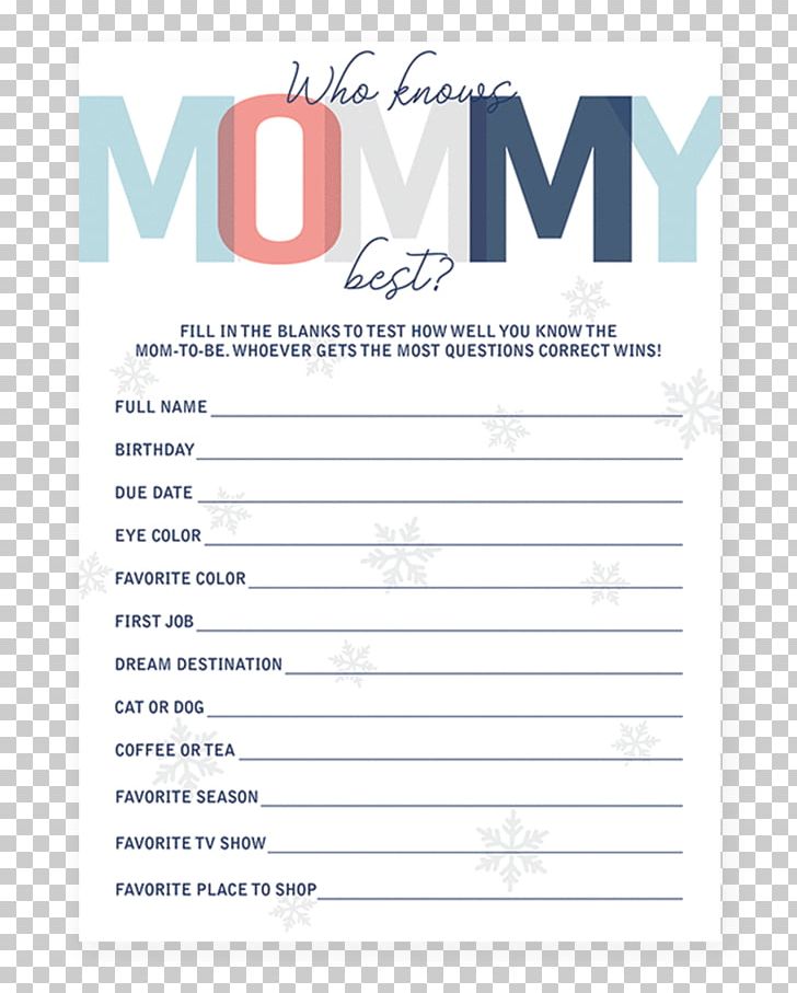 Mother Game Infant Baby Shower Quiz PNG, Clipart, Area, Baby Shower, Boy, Brand, Document Free PNG Download
