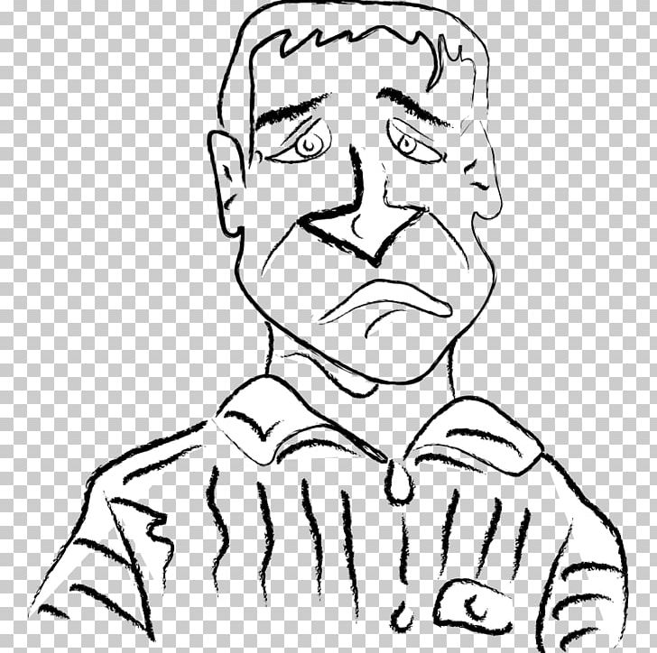 Sadness Cartoon Man PNG, Clipart, Angle, Arm, Art, Black, Black And White Free PNG Download