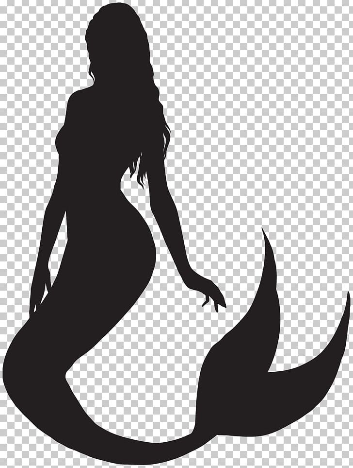 Ariel Mermaid Silhouette PNG, Clipart, Ariel, Art, Art Museum, Black And White, Cartoon Free PNG Download