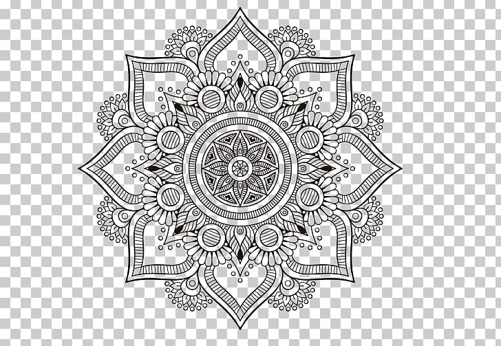 Mandala Coloring Book PNG, Clipart, Area, Art, Black And White, Buddhism, Circle Free PNG Download