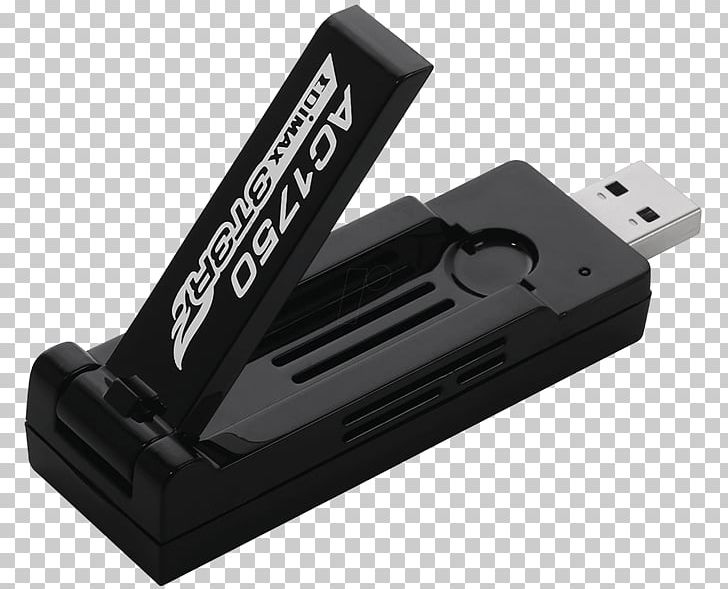 USB Flash Drives Edimax AC1750 Dual-Band Wi-Fi USB 3.0 Adapter EW-7833UAC IEEE 802.11ac PNG, Clipart, Adapter, Computer Component, Computer Network, Data Storage Device, Edi Free PNG Download