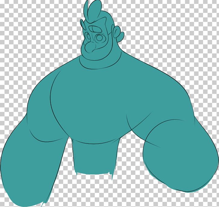Gorilla Teal Character PNG, Clipart, Animals, Character, Fictional Character, Gorilla, Great Ape Free PNG Download