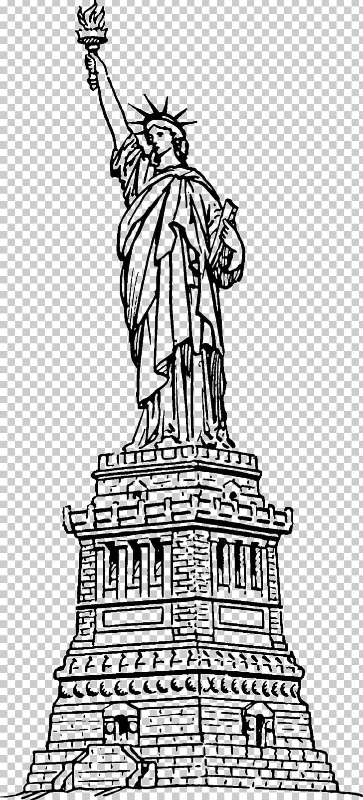 Statue Of Liberty Coloring Book PNG, Clipart, Area, Art, Artwork, Black And White, Book Free PNG Download