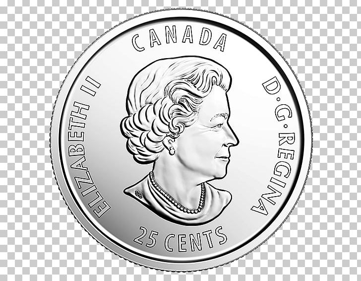 Coin Wrapper Canada Quarter Cent Png Clipart Anniversary Black And White Canada Canadian Dollar Cent Free