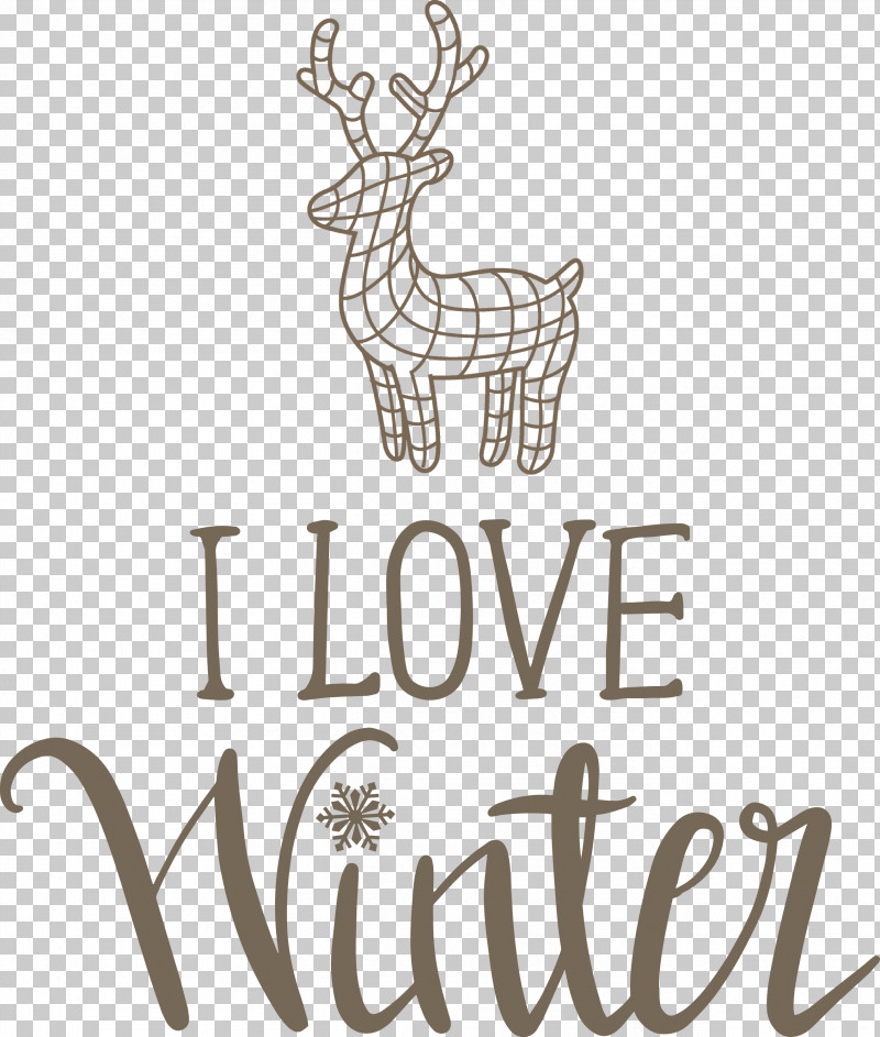 I Love Winter Winter PNG, Clipart, Antler, Black, Deer, I Love Winter, Line Free PNG Download