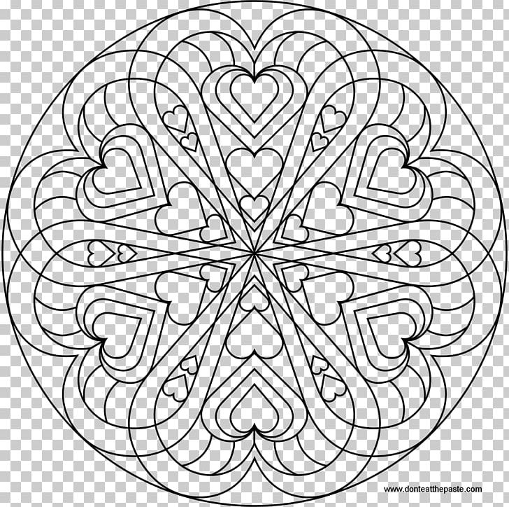 Coloring Book Mandala Heart Love Adult PNG, Clipart,  Free PNG Download