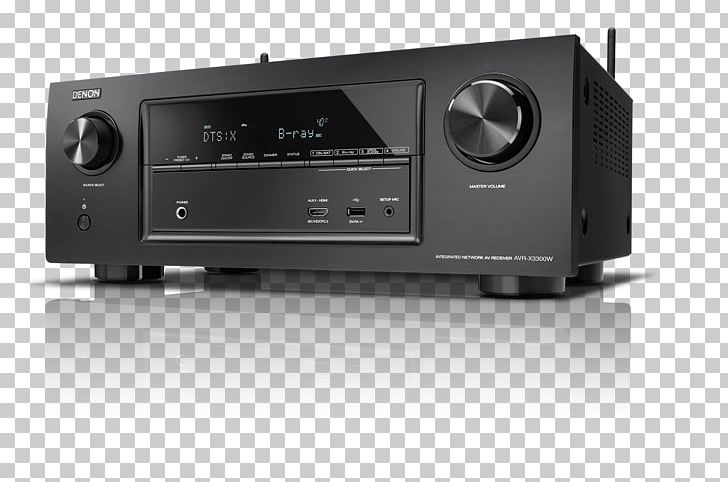 AV Receiver Denon AVR-X3300W Home Theater Systems Surround Sound PNG, Clipart, 4k Resolution, Audio, Audio Equipment, Audio Receiver, Av Receiver Free PNG Download