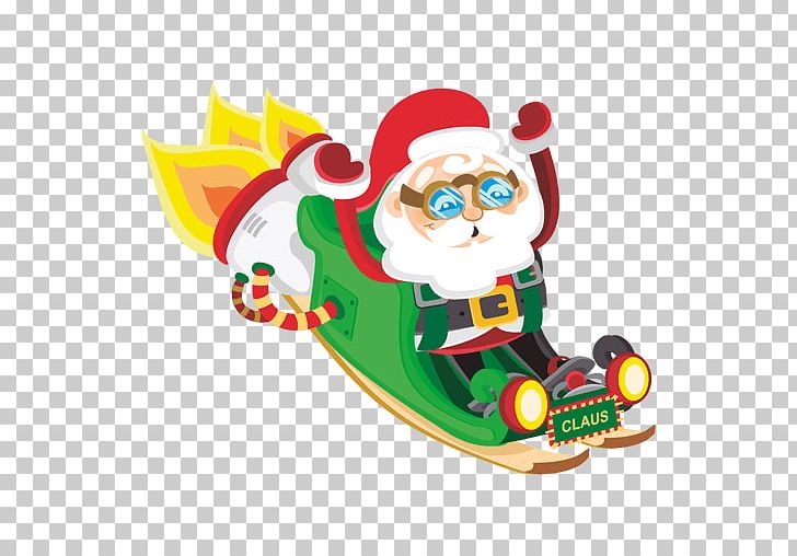 Santa Claus Sled Christmas Rocket PNG, Clipart, Christmas, Christmas Decoration, Christmas Ornament, Fictional Character, Gift Free PNG Download