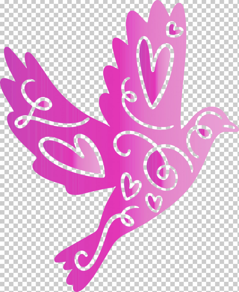 Pink Wing PNG, Clipart, Cartoon Bird, Cute Bird, Paint, Pink, Watercolor Free PNG Download