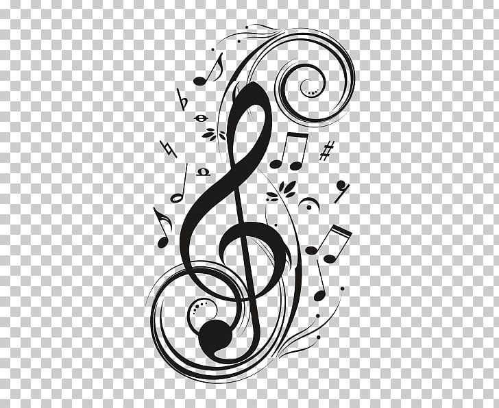 Wall Decal Musical Note Mural PNG, Clipart, Art, Artwork, Automotive Design, Black And White, Body Jewelry Free PNG Download