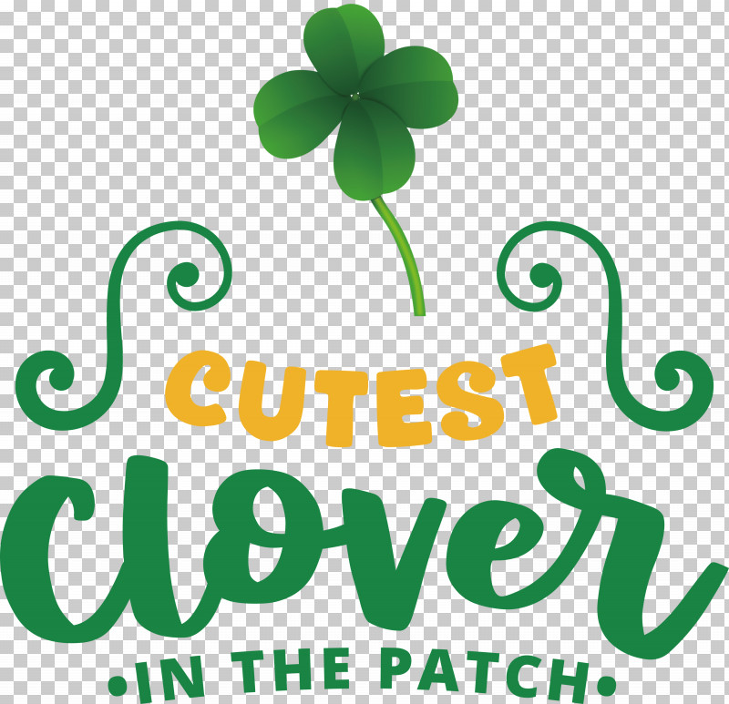 Cutest Clover Saint Patrick Patricks Day PNG, Clipart, Biology, Green, Leaf, Line, Logo Free PNG Download