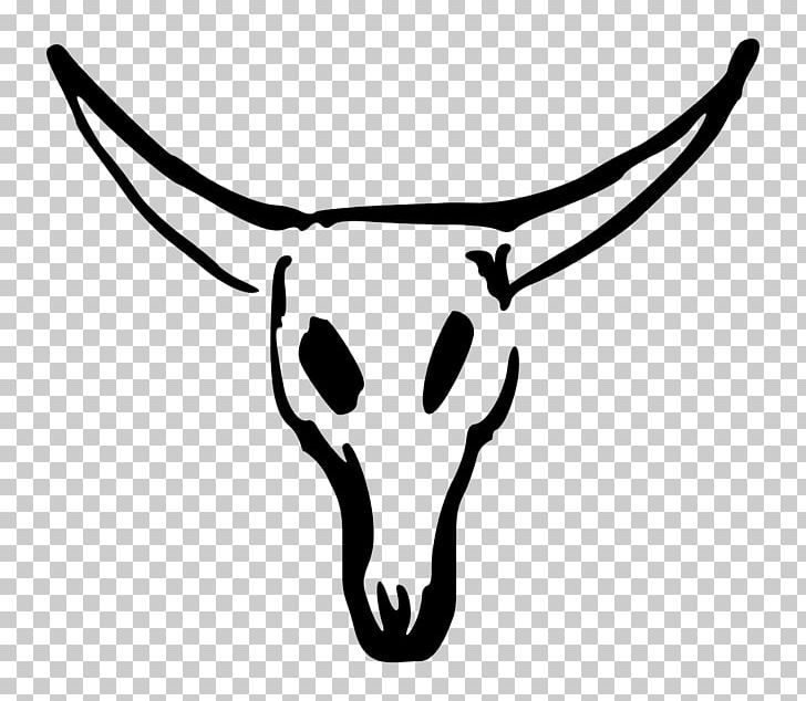 Texas Longhorn Skull PNG, Clipart, Art, Black And White, Bone, Bull, Cattle Free PNG Download