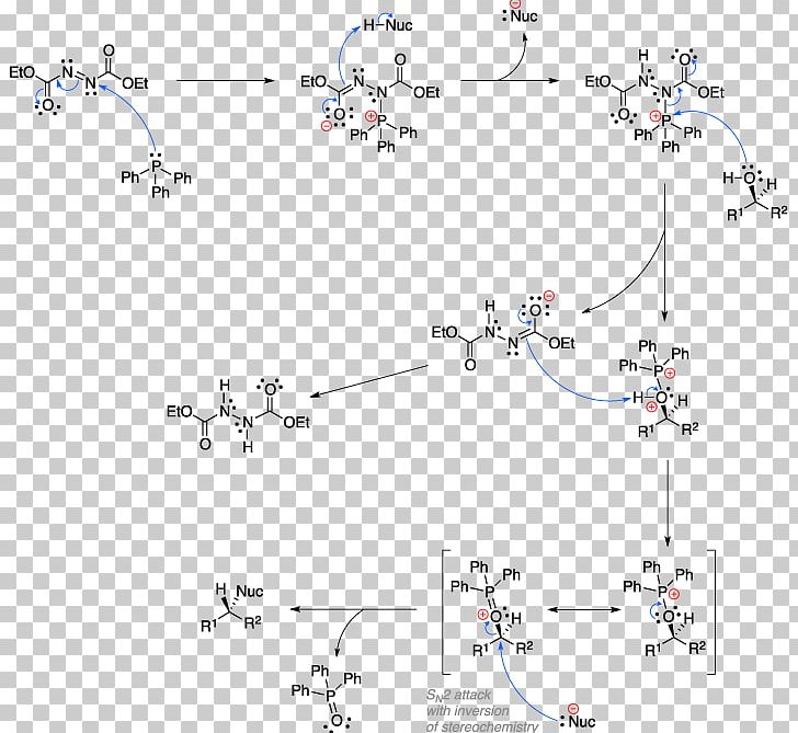 Mitsunobu Reaction Diphenylphosphoryl Azide Chemical Reaction Reaction Mechanism Appel Reaction PNG, Clipart, Alcohol, Appel Reaction, Are, Chemical Reaction, Diagram Free PNG Download