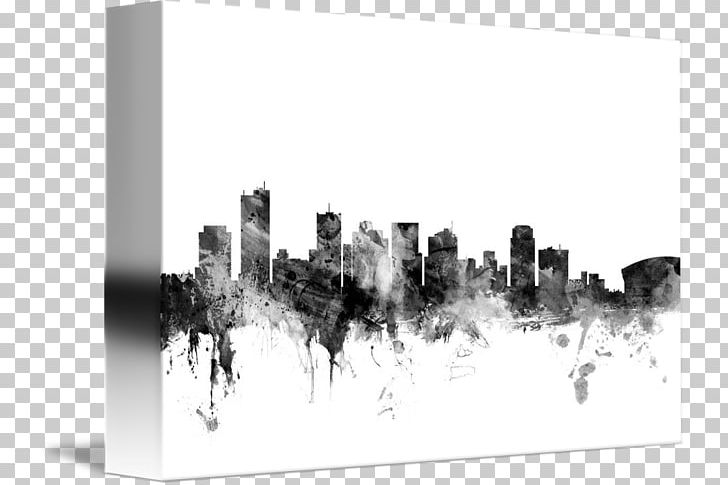 Phoenix Skyline Canvas Print Painting PNG, Clipart, Arizona, Art, Black And White, Canvas, Canvas Print Free PNG Download