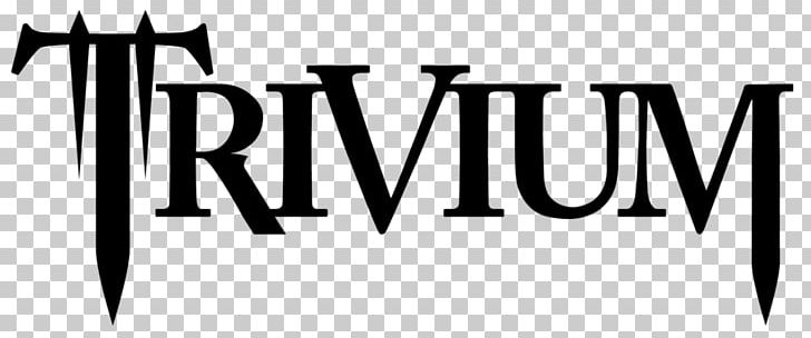 Trivium Logo Thrash Metal Metallica PNG, Clipart, Area, Avenged Sevenfold, Black And White, Brand, Decal Free PNG Download