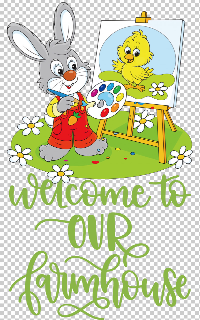 Welcome To Our Farmhouse Farmhouse PNG, Clipart, Biology, Cartoon, Easter Bunny, Farmhouse, Flower Free PNG Download