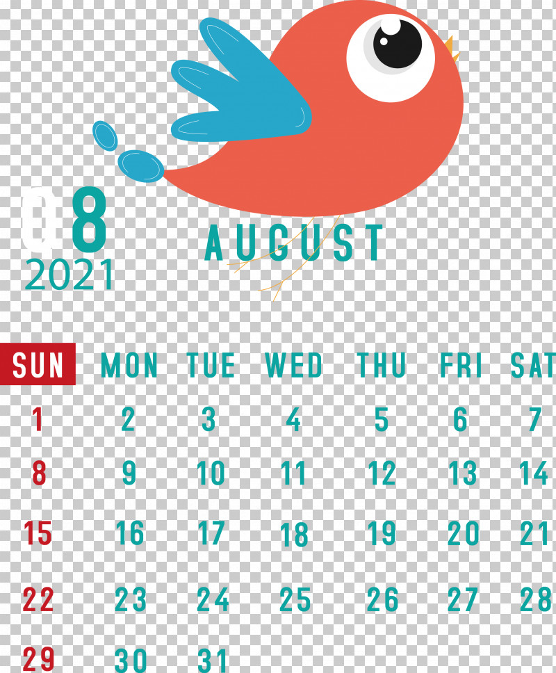 August 2021 Calendar August Calendar 2021 Calendar PNG, Clipart, 2021 Calendar, Beak, Calendar System, Geometry, Line Free PNG Download