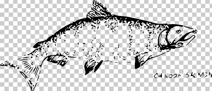 Drawing Chinook Salmon Pink Salmon Chum Salmon Black And White PNG, Clipart, Animals, Big Cats, Black, Carnivoran, Cat Like Mammal Free PNG Download