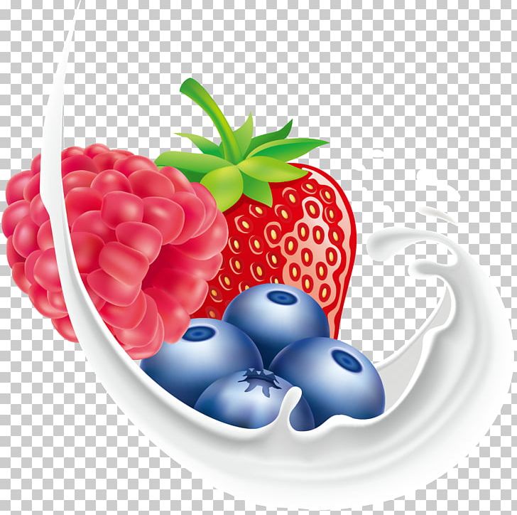 Smoothie Strawberry Coconut Milk Raspberry PNG, Clipart, Blueberry, Color Splash, Cows Milk, Diet Food, Food Free PNG Download