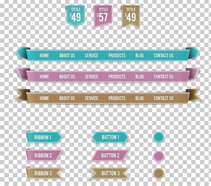 Button Ribbon Navigation Bar PNG, Clipart, Buttons, Button Vector, Clothing, Collection Vector, Download Free PNG Download