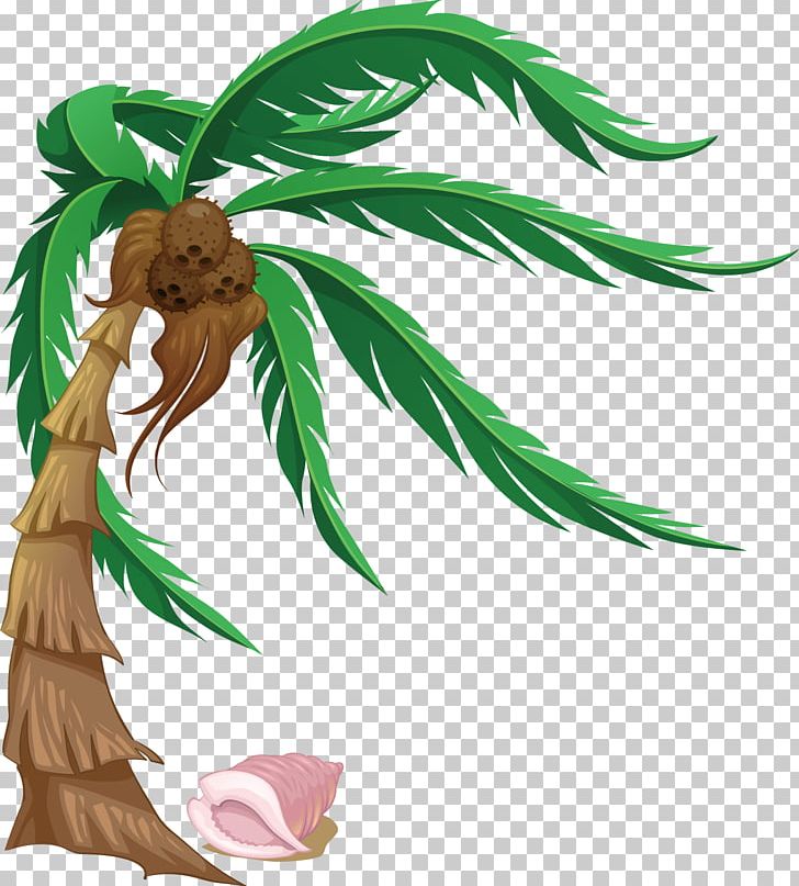 Cartoon Beach PNG, Clipart, Branch, Coconut Trees, Family Tree, Fictional Character, Flower Free PNG Download