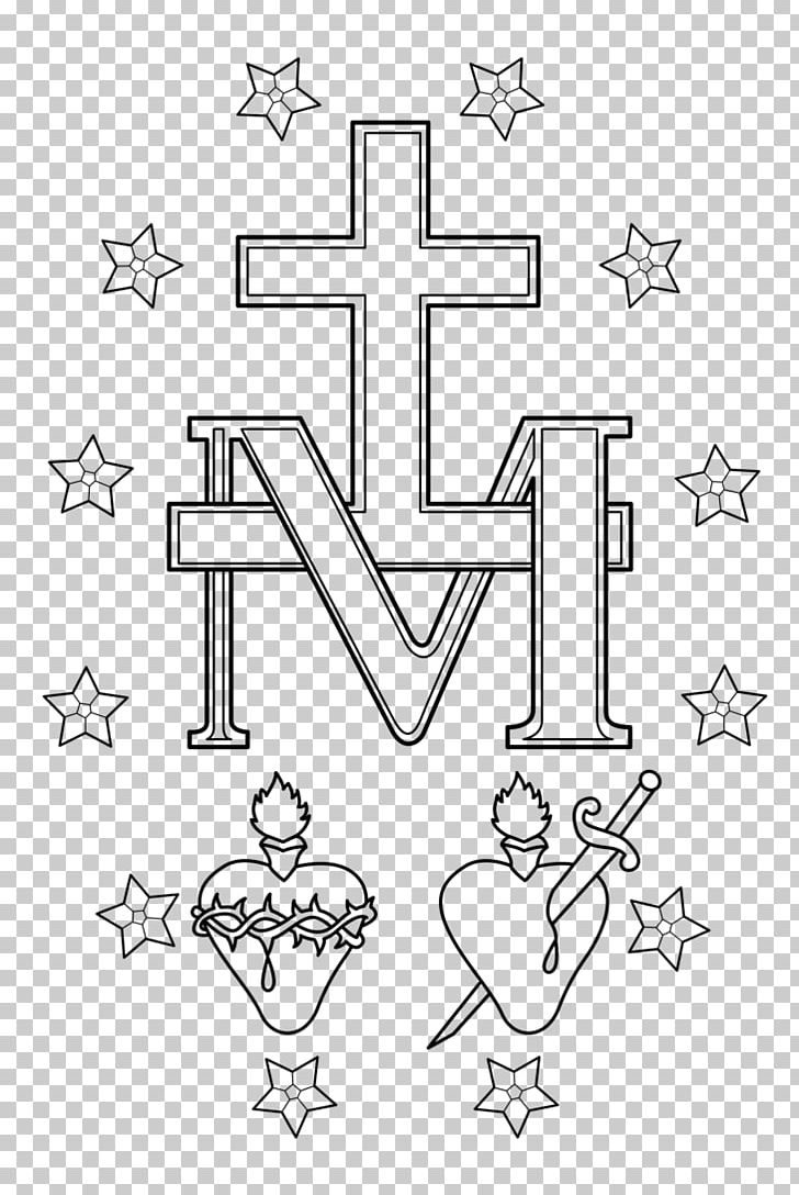 Miraculous Medal Coloring Book Immaculate Conception Immaculate Heart Of Mary PNG, Clipart, Angle, Art, Black And White, Catholicism, Child Free PNG Download