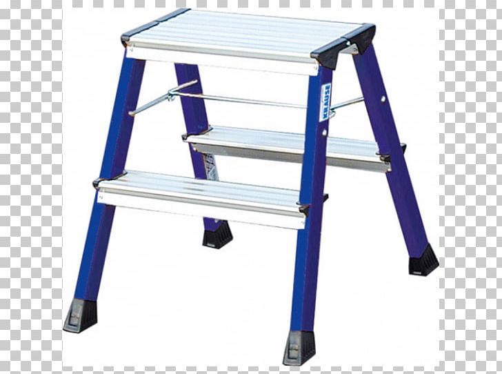 Ladder Krause Aluminium Step Stool Foldable Operating Height Stairs Keukentrap PNG, Clipart, Aluminium, Architectural Engineering, Artikel, Blue, Bosh Free PNG Download