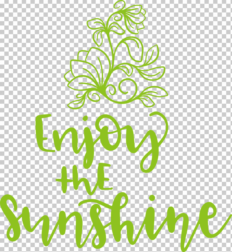Sunshine Enjoy The Sunshine PNG, Clipart, Floral Design, Green, Leaf, Logo, Meter Free PNG Download