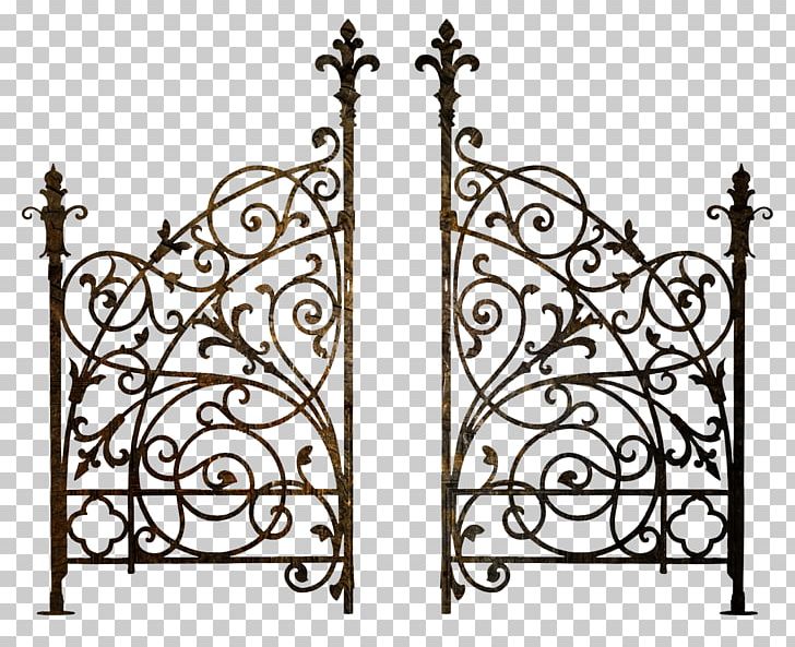 Wrought Iron Gate Fence Headboard PNG, Clipart, Arch Door, Bed, Bed Frame, Black And White, Door Free PNG Download