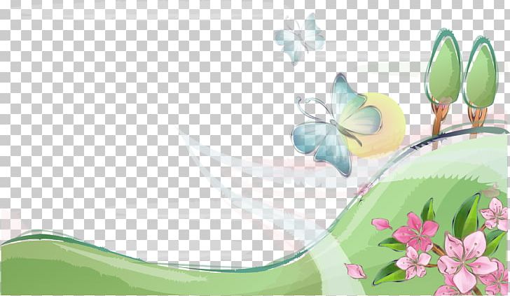 Butterfly Flower Euclidean PNG, Clipart, Computer Wallpaper, Encapsulated Postscript, Field, Field Vector, Flower Free PNG Download
