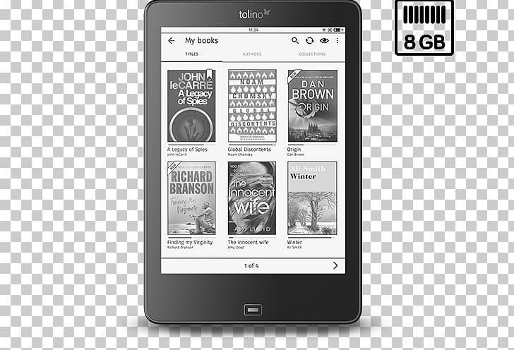 Feature Phone Tolino Vision 4 HD Comparison Of E-readers PNG, Clipart, Amazon Kindle, Black And White, Brand, Electronic Device, Electronics Free PNG Download